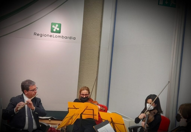 Concerto del quartetto "Allegri con brio" presso il Grattacielo Pirelli Regione Lombardia