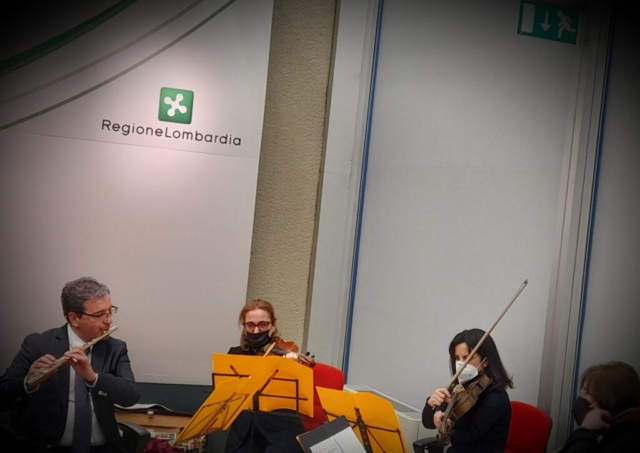 Concerto del quartetto "Allegri con brio" presso il Grattacielo Pirelli Regione Lombardia